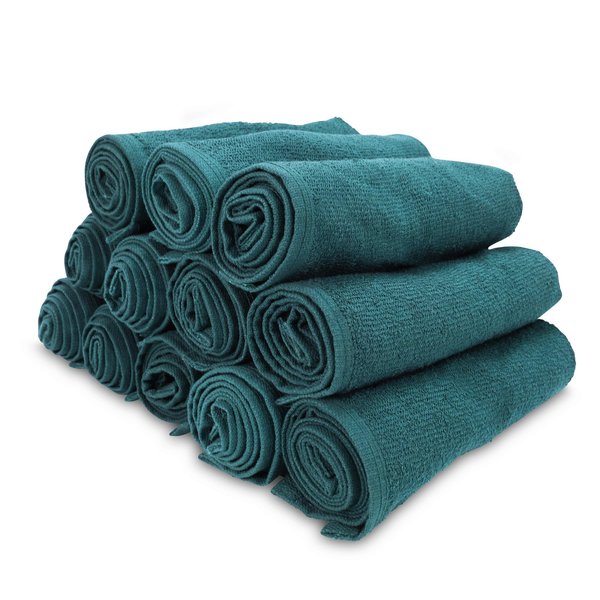 Monarch Salon Towels 16 x 28 Hunter Green , 12PK BB-1628-3HUN